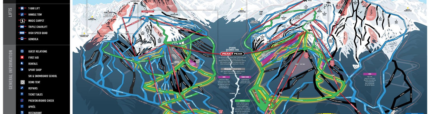 Whistler ski trail map