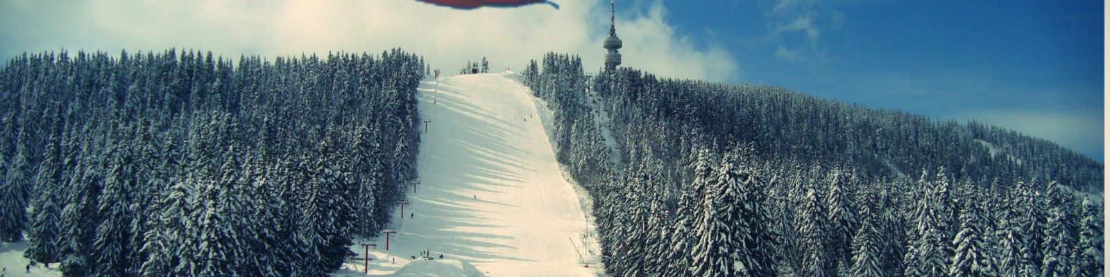 Bulgarian flag ski slope